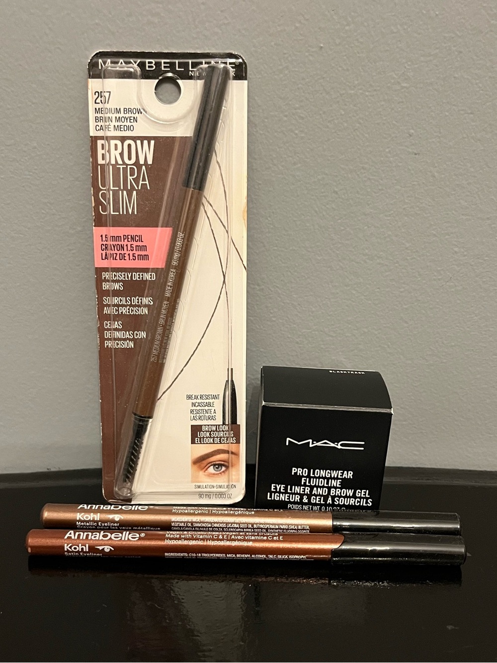 Set of 4 Eye Makeup Items From MAC, Maybelline and Annabelle